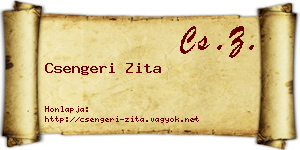 Csengeri Zita névjegykártya